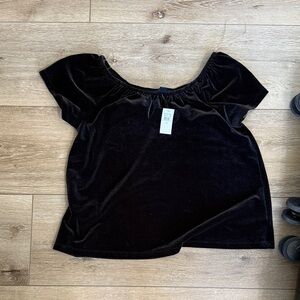 GAP Black Velvet Women's Blouse
